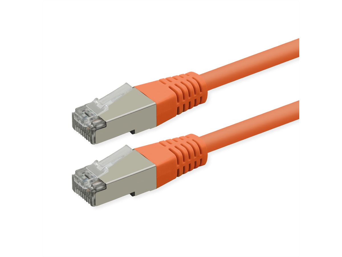 ROLINE S/FTP (PiMF) Patch Cord, Cat.6 (Class E), PoE, orange, 5 m