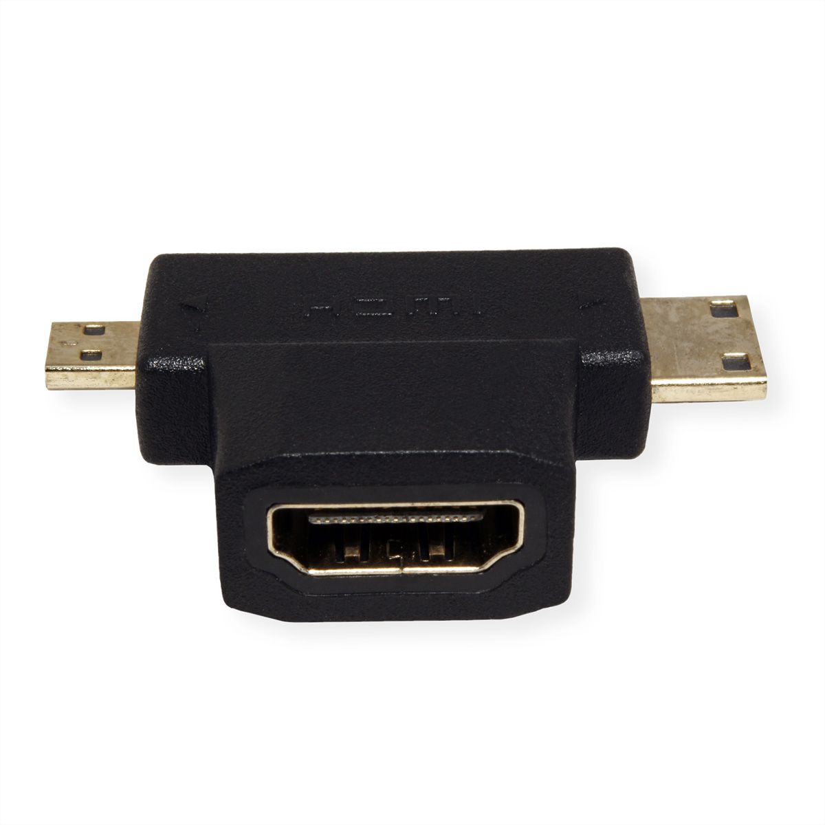 VALUE HDMI T-Adapter, HDMI  - HDMI Mini + HDMI Micro