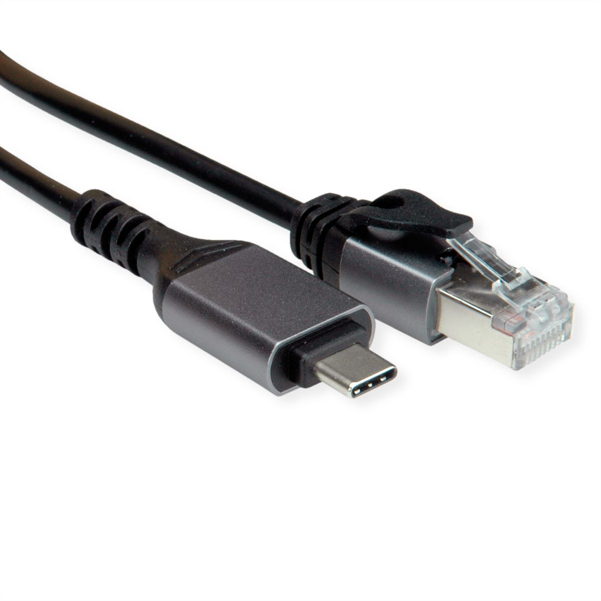 VALUE USB-C to Gigabit Ethernet Cable Converter, black, 1.5 m
