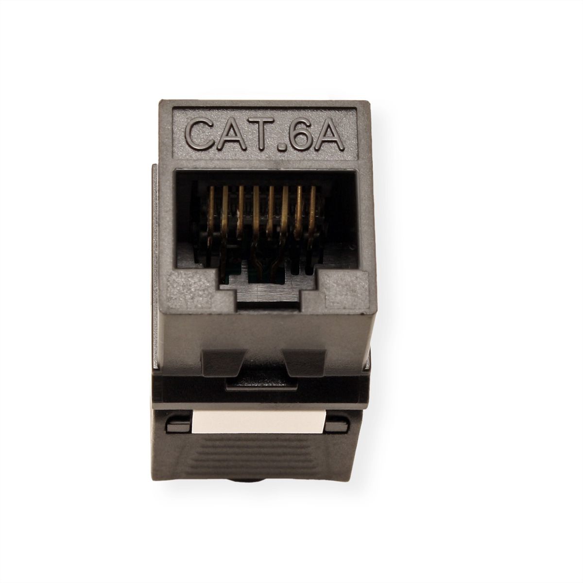 ROLINE Keystone Jack, Cat.6A (Class EA), RJ-45, UTP, tool-free, SLIM, black