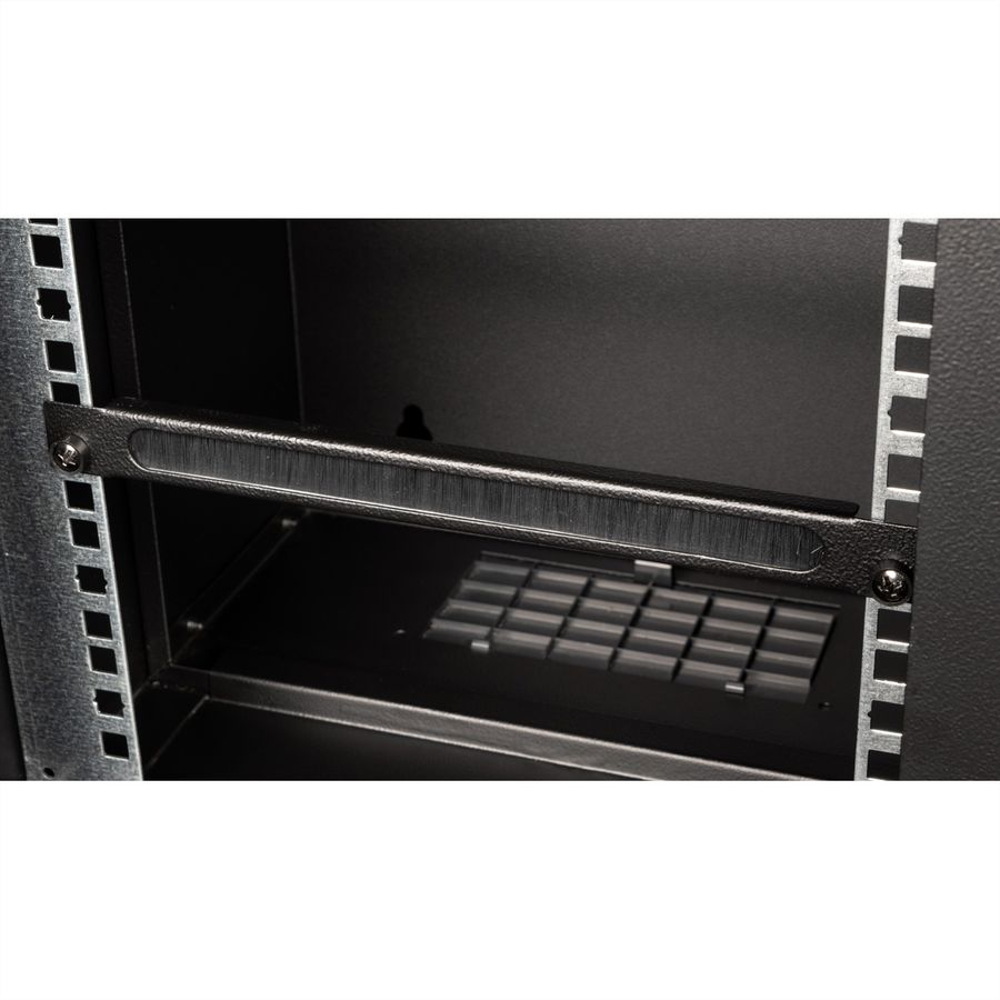 ROLINE 10-inch cable feed, with brush strip 0.5U black