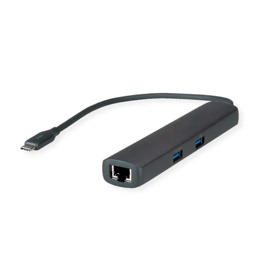 ROLINE USB 3.2 Gen 2 Type C Multiport Docking Station, 8K30 HDMI, 3x USB 3.2 Gen 2(2x A + 1x C), 1x USB Type C PD (Power Delivery), 1x Gigabit Ethernet (2.5 GbE)