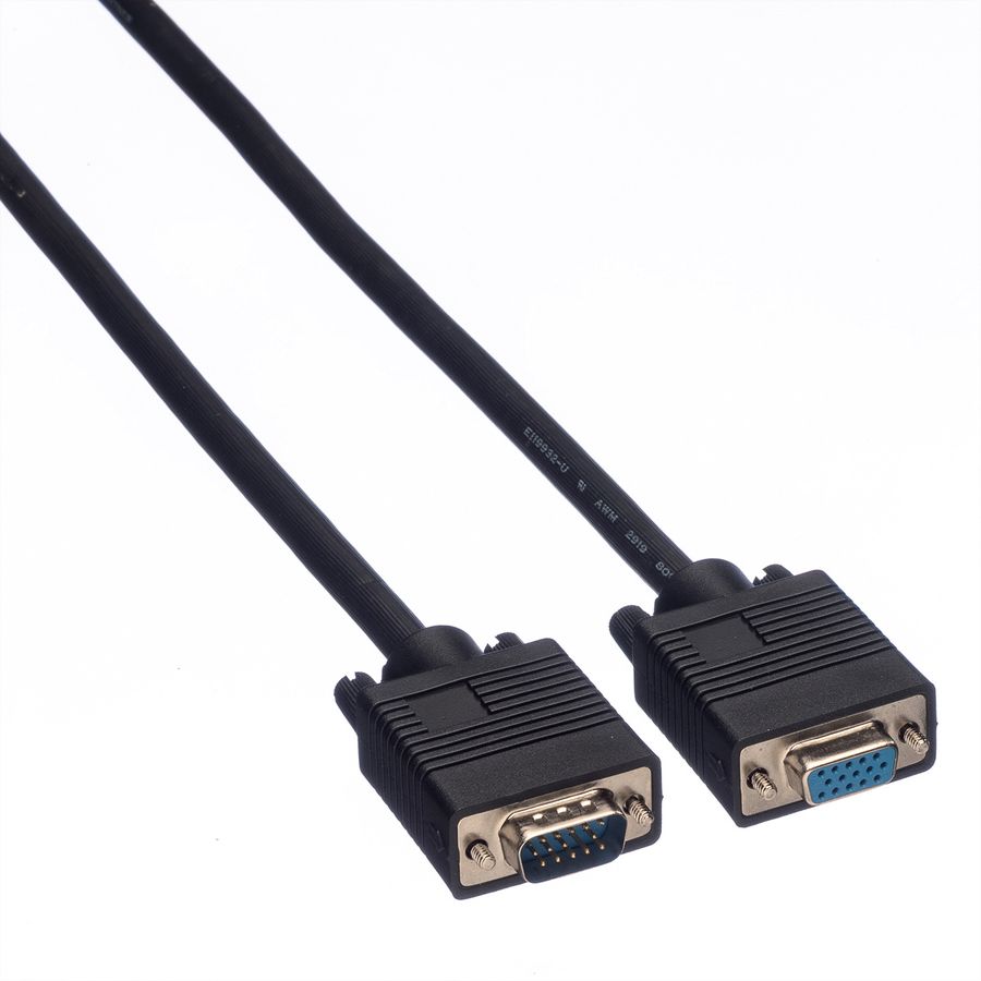 ROLINE SVGA Cable, HD15, M/F, 2 m