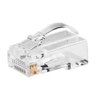 ROLINE Cat.6A (Class EA) Modular Plug, easy pass-through, for solid & stranded wire, unshielded, 10 pcs.