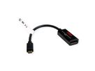 ROLINE Type C - DisplayPort AdapterCable, M/F, Bi-directional, 0.2 m