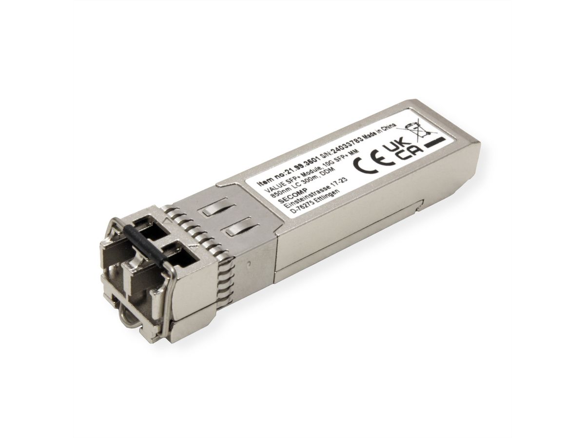 VALUE SFP+ Modul (Mini-GBIC) SR/LC, 10G, Multimode, 850nm, max. 300m