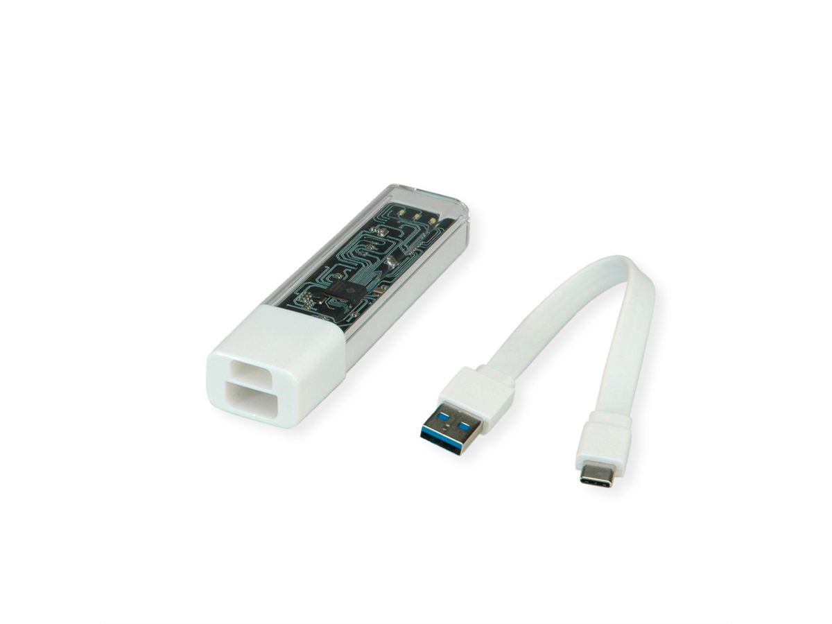 ROLINE USB 3.2 Gen 1 Hub, 4 Ports, Type A+C host connection cable