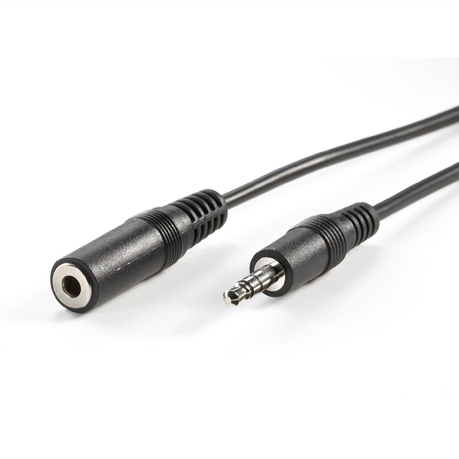 VALUE 3.5mm Extension Cable, M - F, black, 3 m