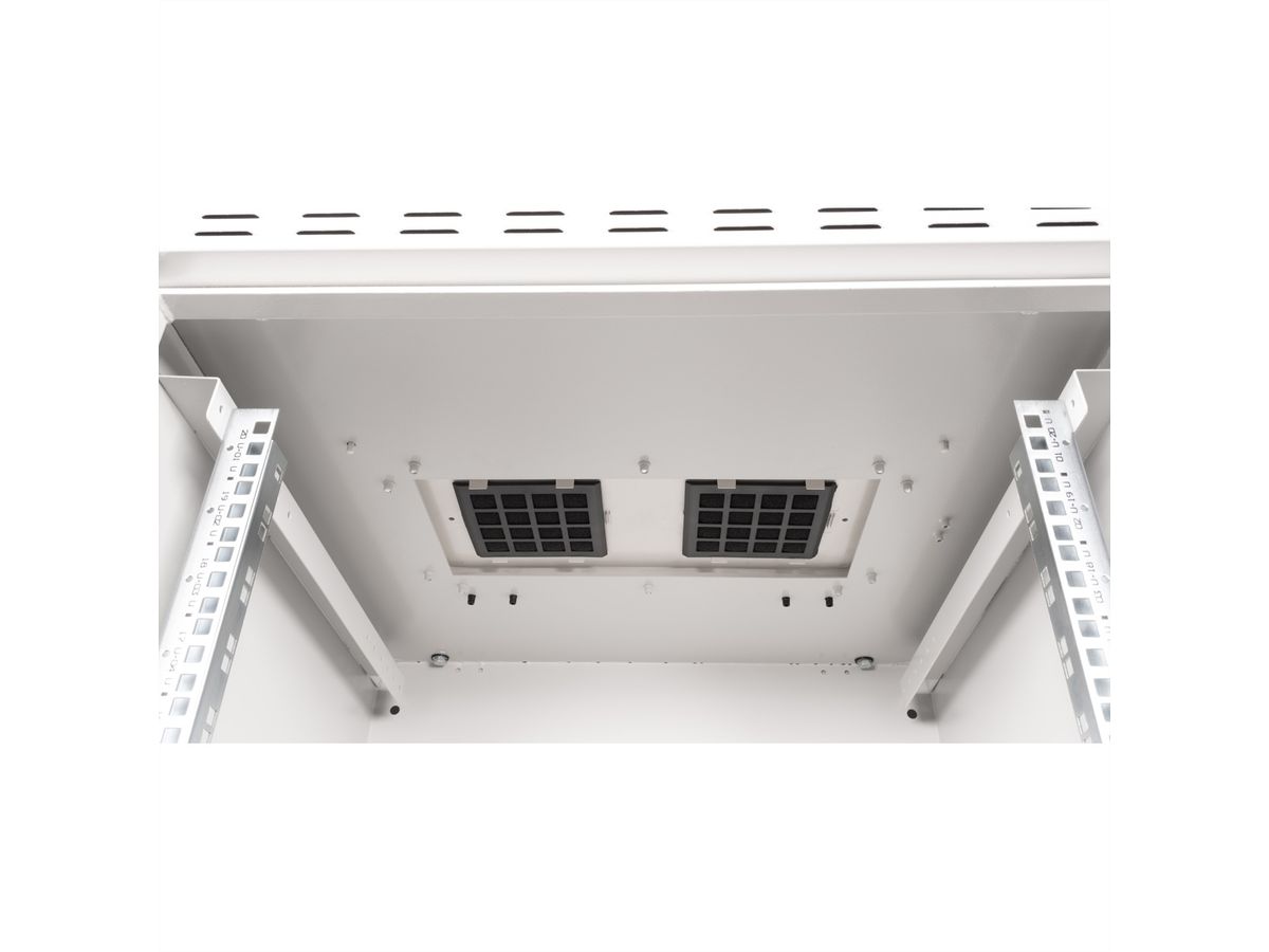 ROLINE 19-inch wall-mounted housing Pro 20 U, 600x600 WxD IP55 outdoor grey