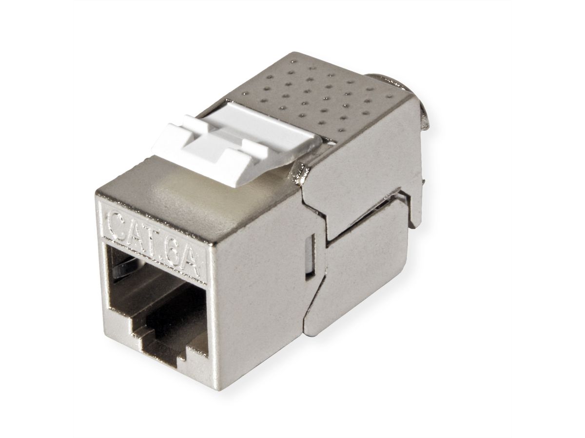 VALUE Keystone Jack, Cat.6A (Class EA), RJ-45, STP, tool-free, SLIM