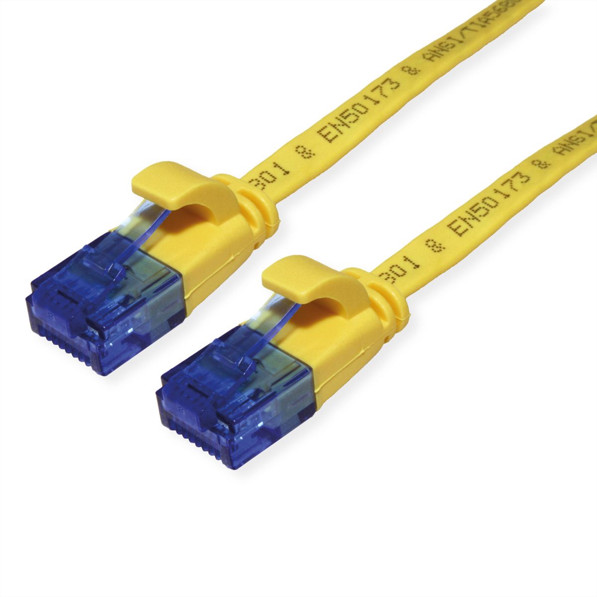 VALUE UTP Patch Cord, Cat.6A (Class EA), extra-flat, yellow, 3 m