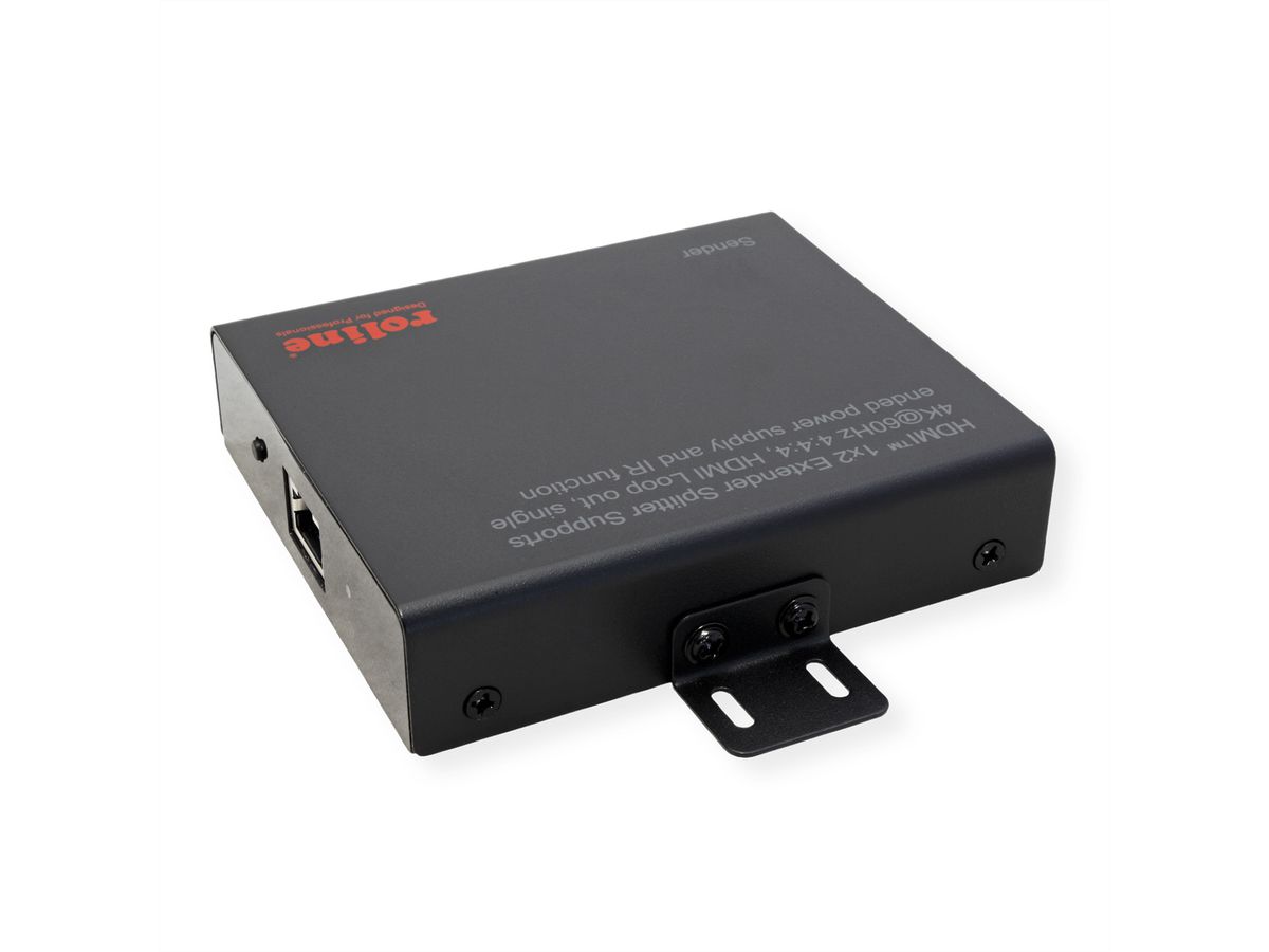 ROLINE HDMI Extender and Splitter, 1x2, via Cat6A, 70m, 4K60Hz