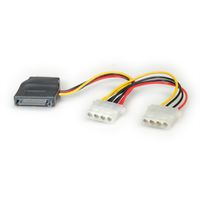 ROLINE Internal Y-Power Cable, SATA to 3x 4-pin HDD, 0.2 m
