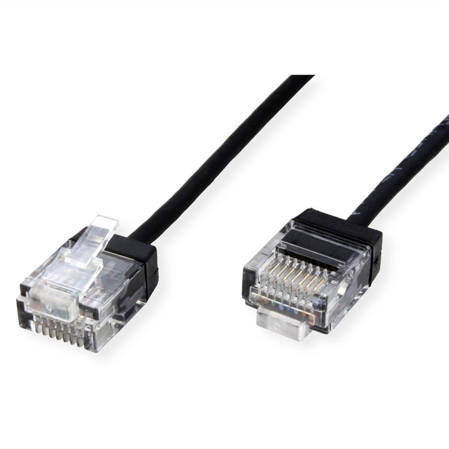 ROLINE UTP Data Center Patch Cord Cat.6A (Class EA), LSOH, Slim, Ultra Short Connector, black, 5 m