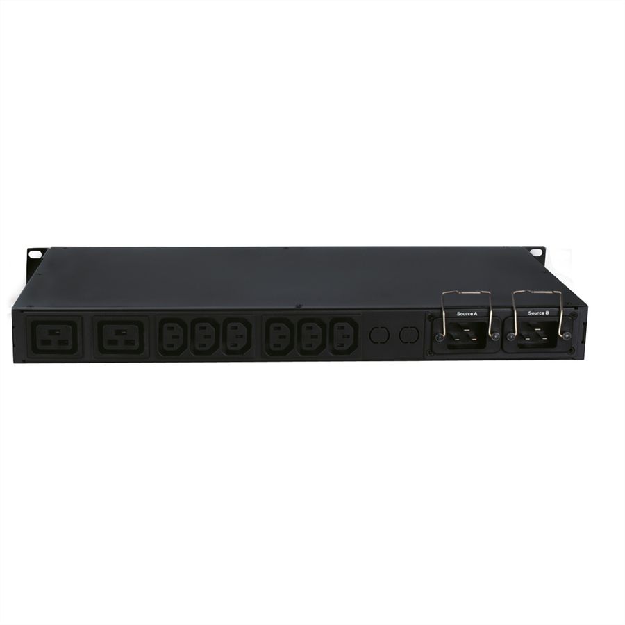 ROLINE 19" Automatic Transfer Switch, 2x C20 to 6x C13/2x C19, 16A