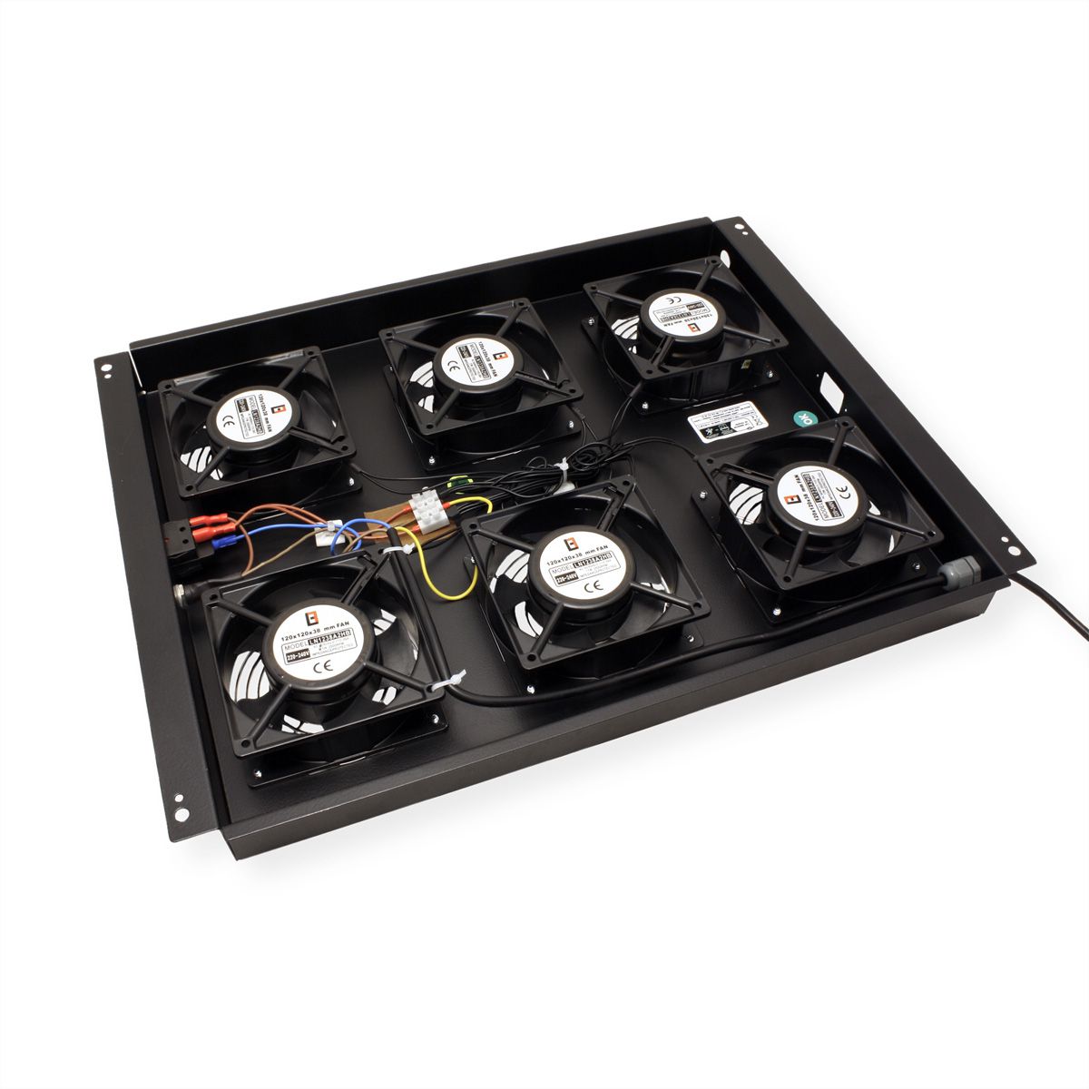 ROLINE 19" roof fan unit with 6 fans, ON/OFF for server rack PRO series, black