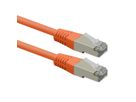 ROLINE S/FTP (PiMF) Patch Cord, Cat.6 (Class E), PoE, orange, 5 m