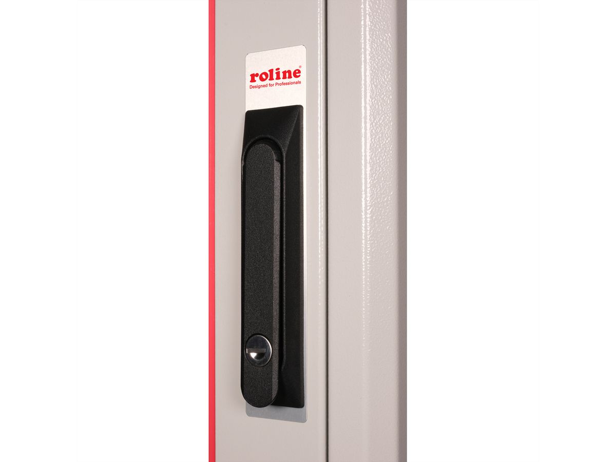 ROLINE 19-inch Network Cabinet Pro 42 U, 600x600 WxD glass door grey