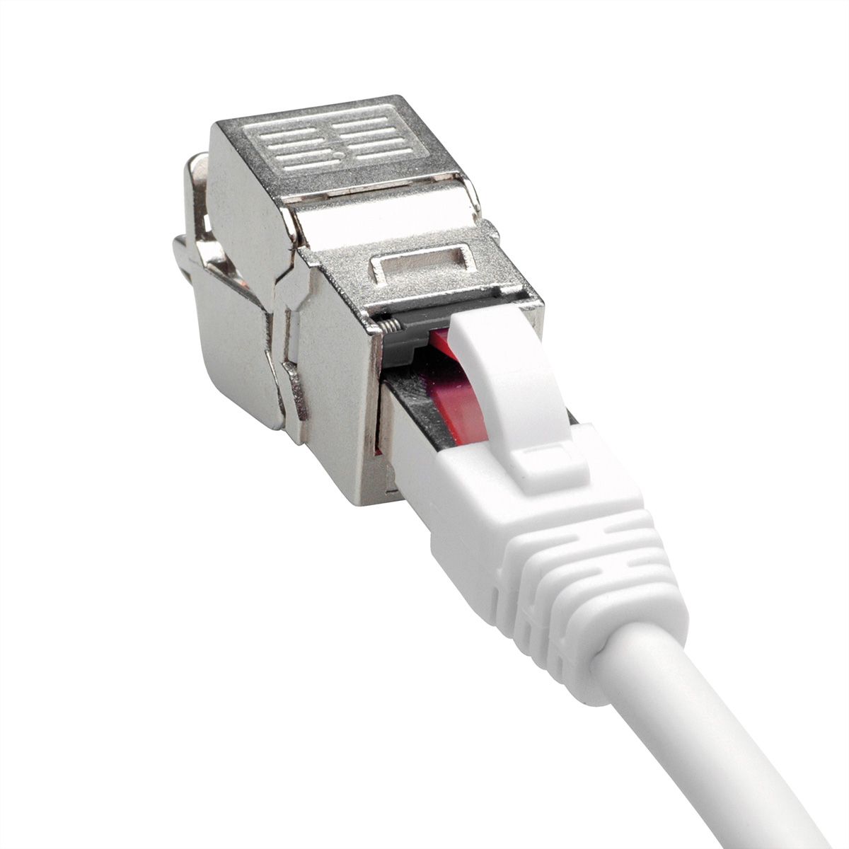 VALUE Cat.6A (Class EA) Keystone, RJ-45, STP, tool-free, silver