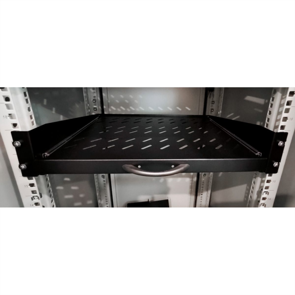 VALUE 19" 2U Extendable Sliding Shelf for Cabinets, 404 x 350 mm, max. load 30 kg