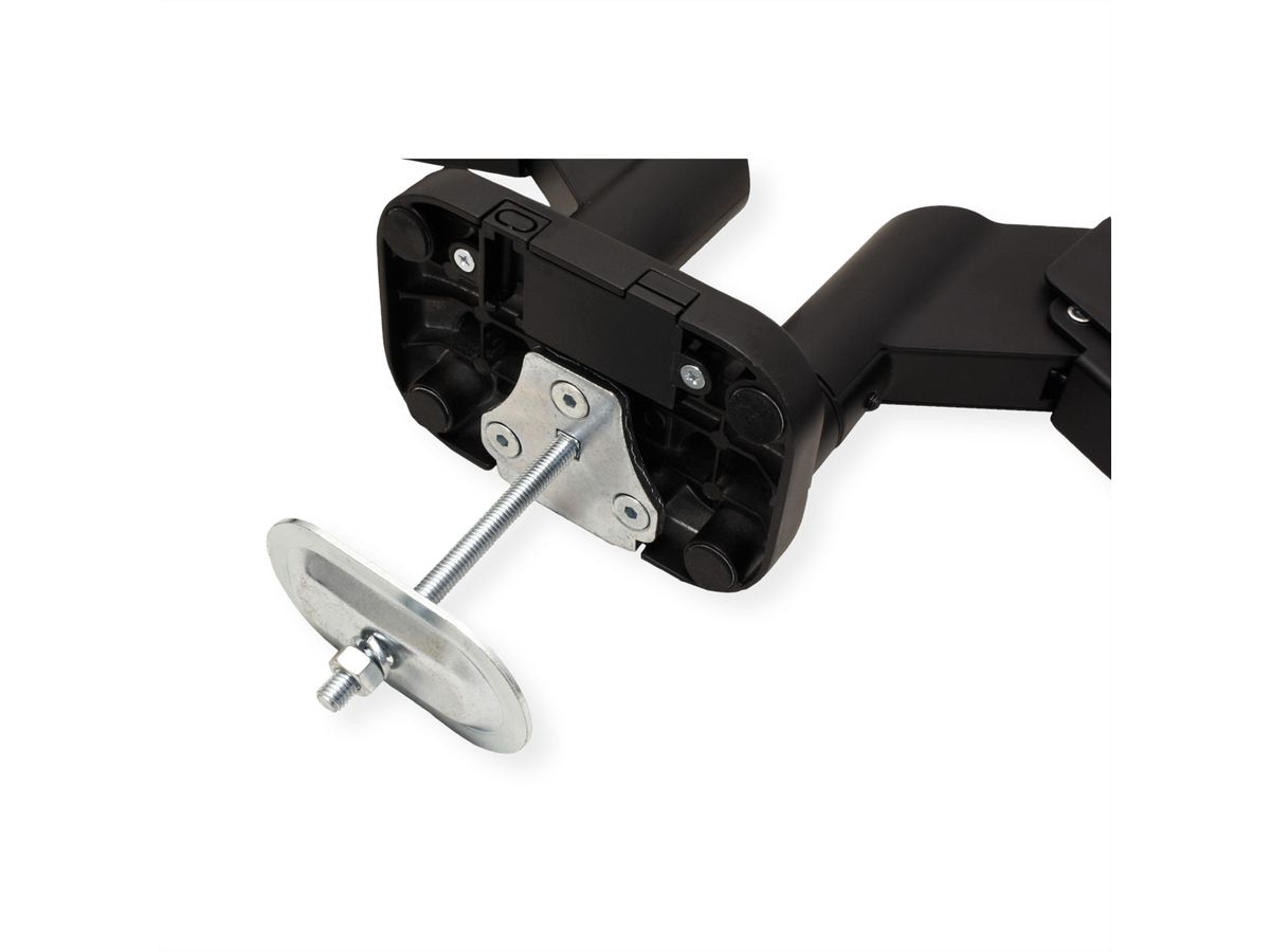 VALUE Dual LCD Monitor Arm, Desk Clamp, 5 Joints, Space Saving