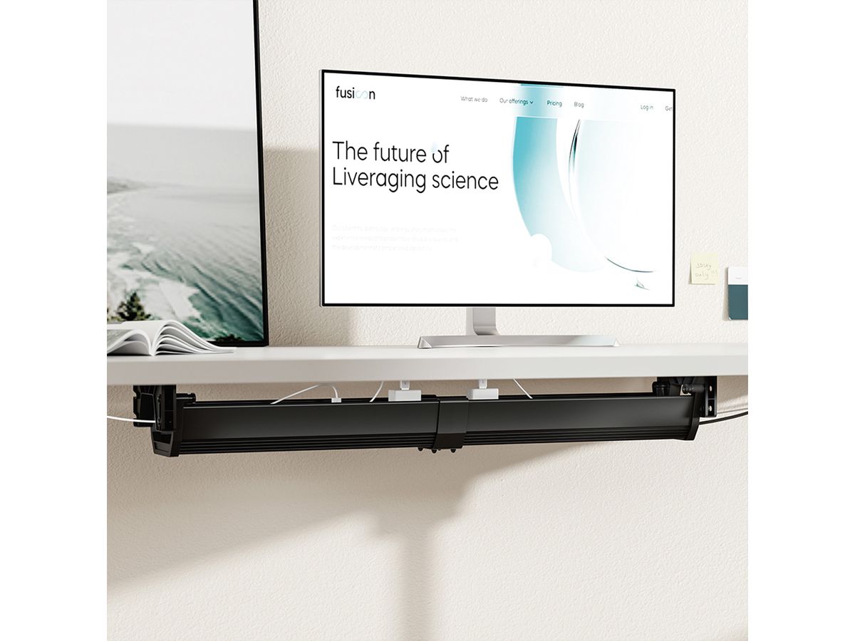 ROLINE Cable Organizer, Under Desk Mount, black, 85.8 cm