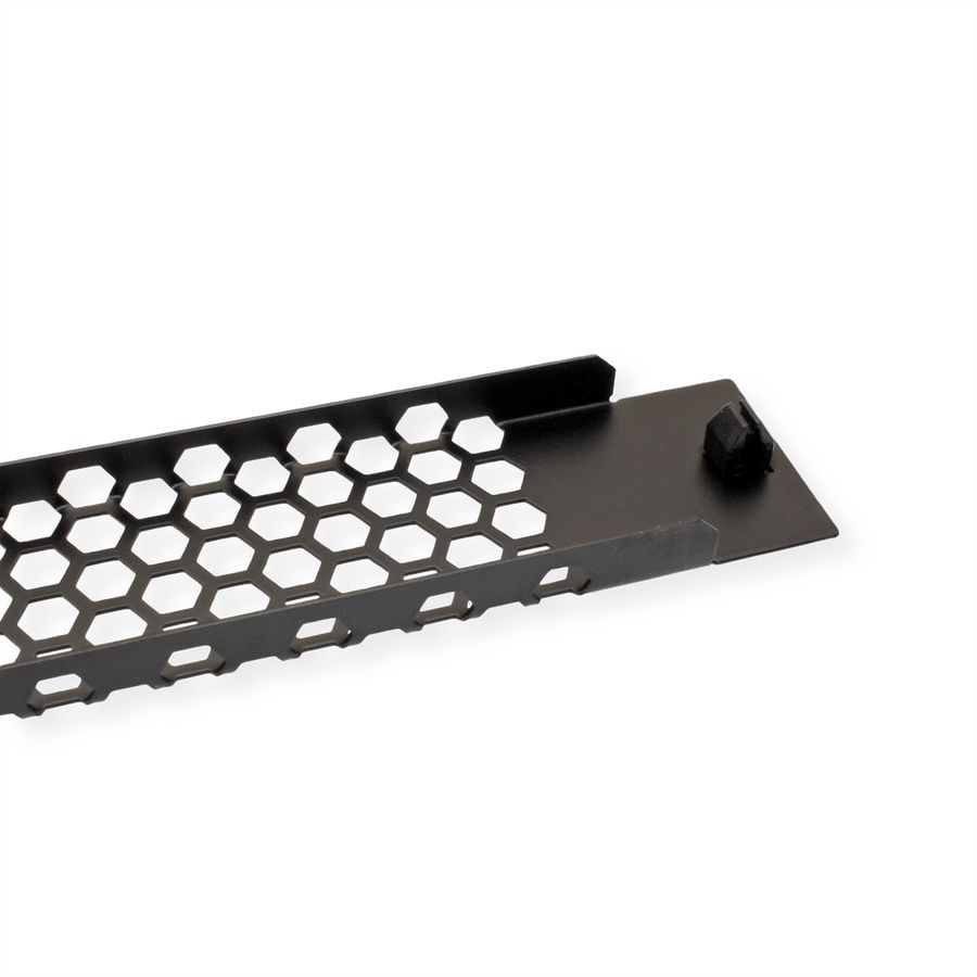 VALUE 19" Perforated Ventilation Mesh Panel, Snap-in, 1U, Metal, black