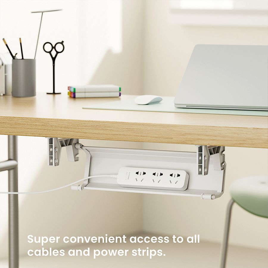 ROLINE Cable Organizer, Under Desk Mount, white, 44.9 cm