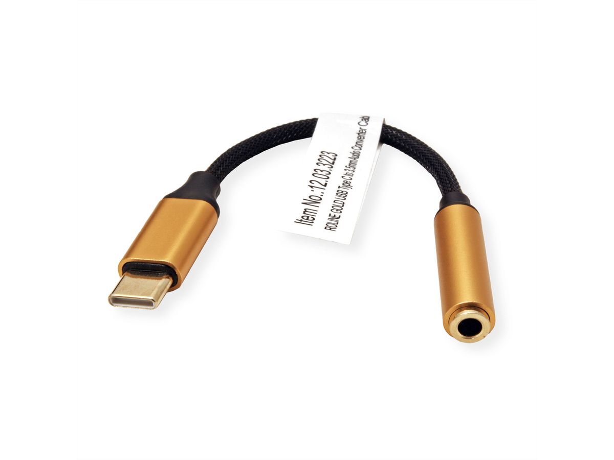 ROLINE GOLD Type C - 3.5mm Audio Adapter, M/F, 0.13 m