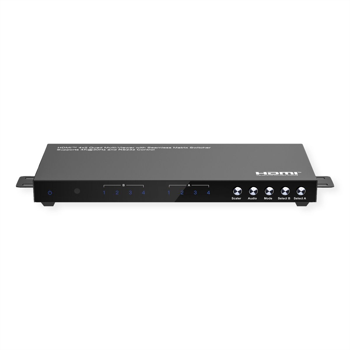 VALUE HDMI Matrix, 4x2, 4K30Hz, QUAD Multi-Viewer, seamless switching