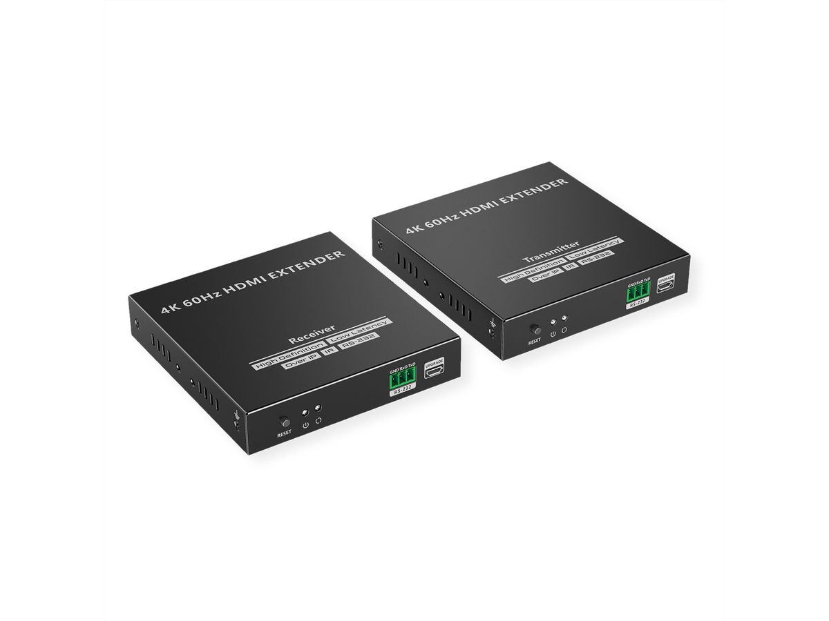 VALUE HDMI Extender, IPCOLOR over IP, 4K60Hz, 120 m