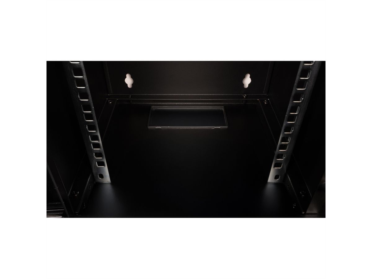 ROLINE 10-inch wall-mounted housing 6 U, 312x300 WxD black