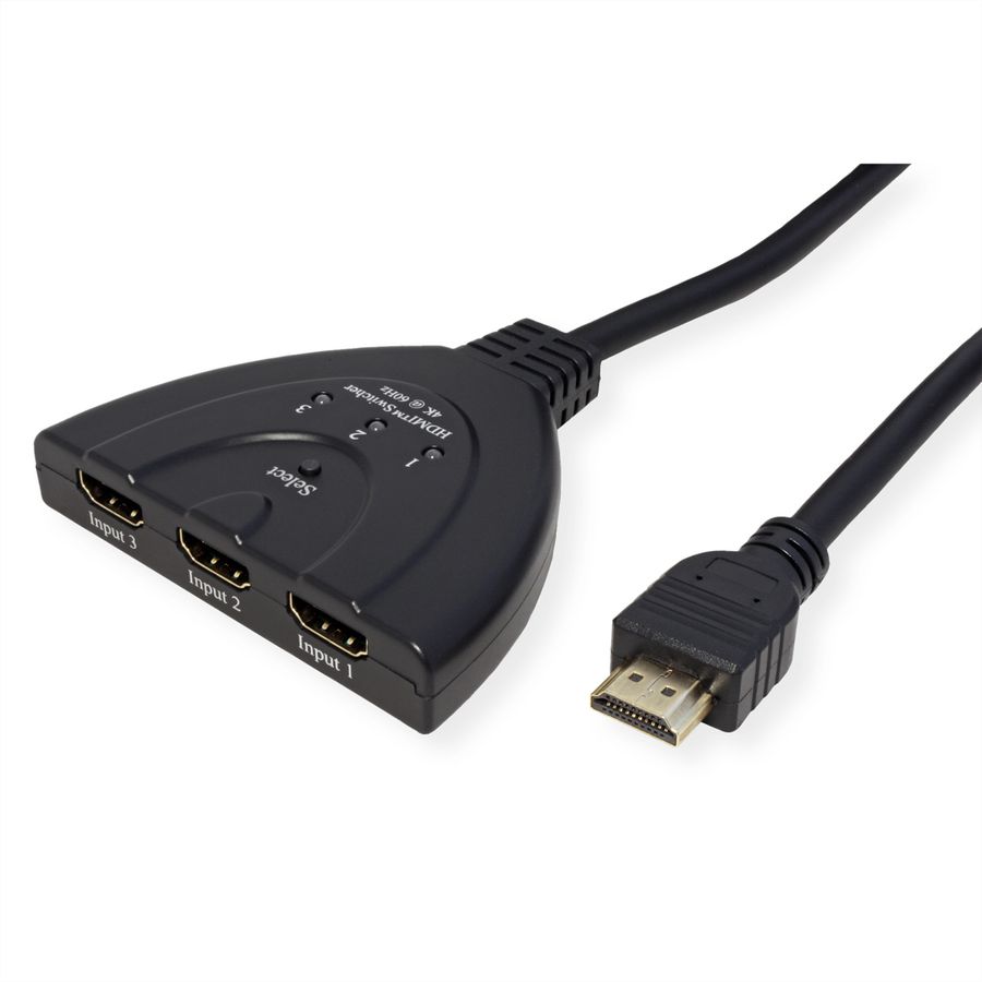 VALUE HDMI Switch, 3x1, 4K60Hz