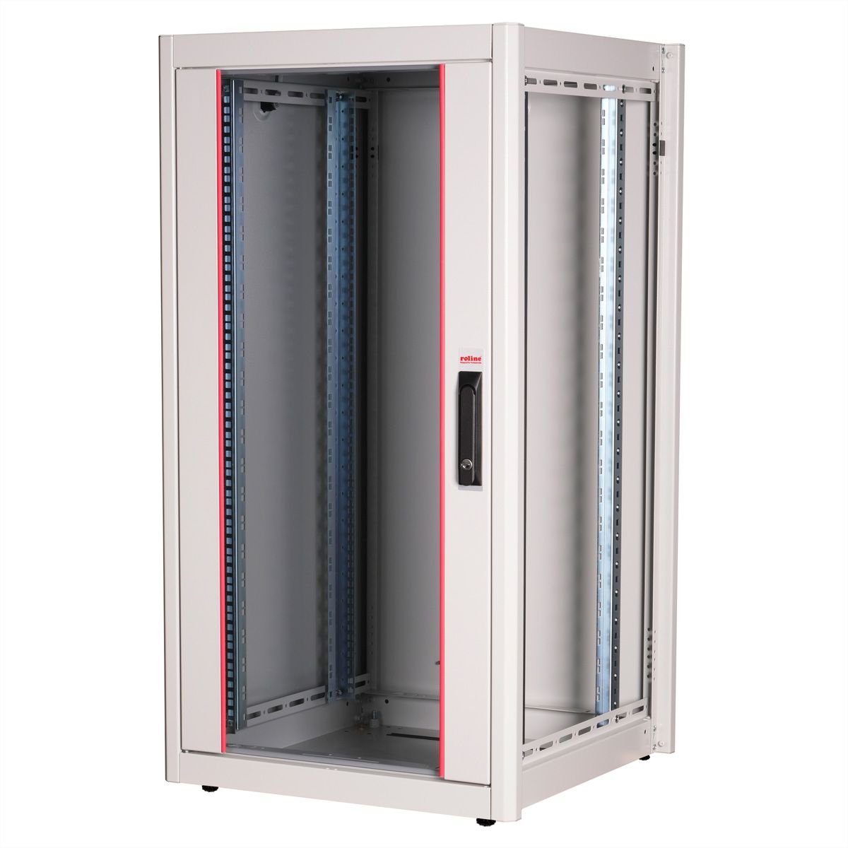 ROLINE 19-inch network cabinet Basic 22 U, 600x600 WxD glass door grey