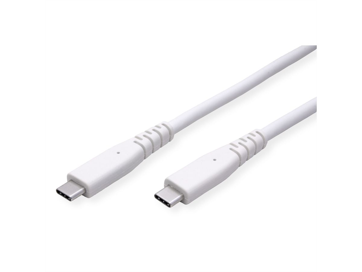 VALUE USB 3.2 Gen 2 Compatible Cable, PD (Power Delivery) 60W, C-C, M/M, white, 5 m