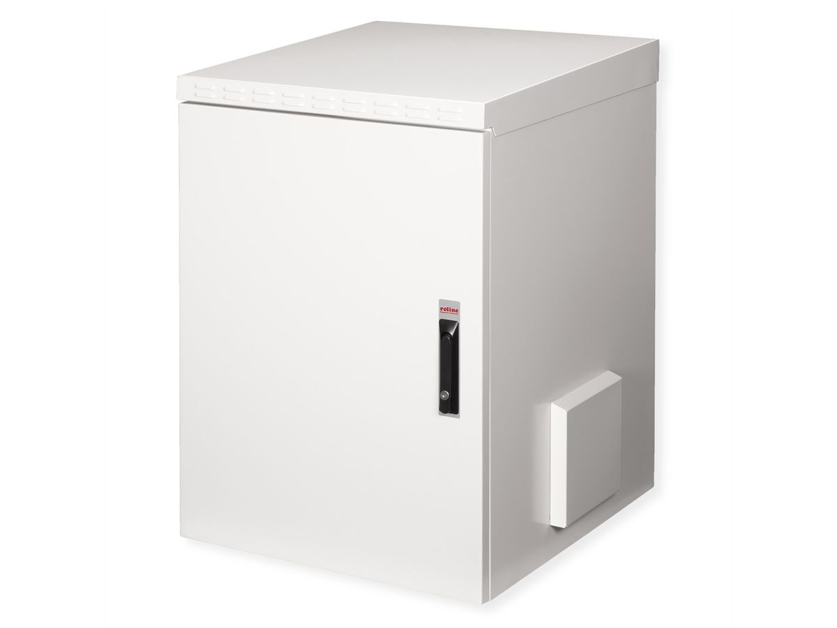 ROLINE 19-inch wall-mounted housing Pro 16 U, 600x600 WxD IP55 outdoor grey