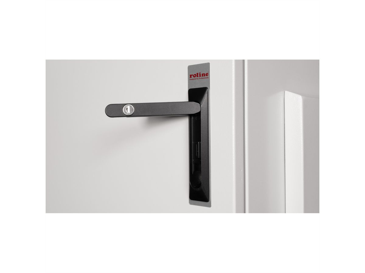 ROLINE 19-inch wall-mounted housing Pro 7 U, 600x450 WxD IP55 outdoor grey