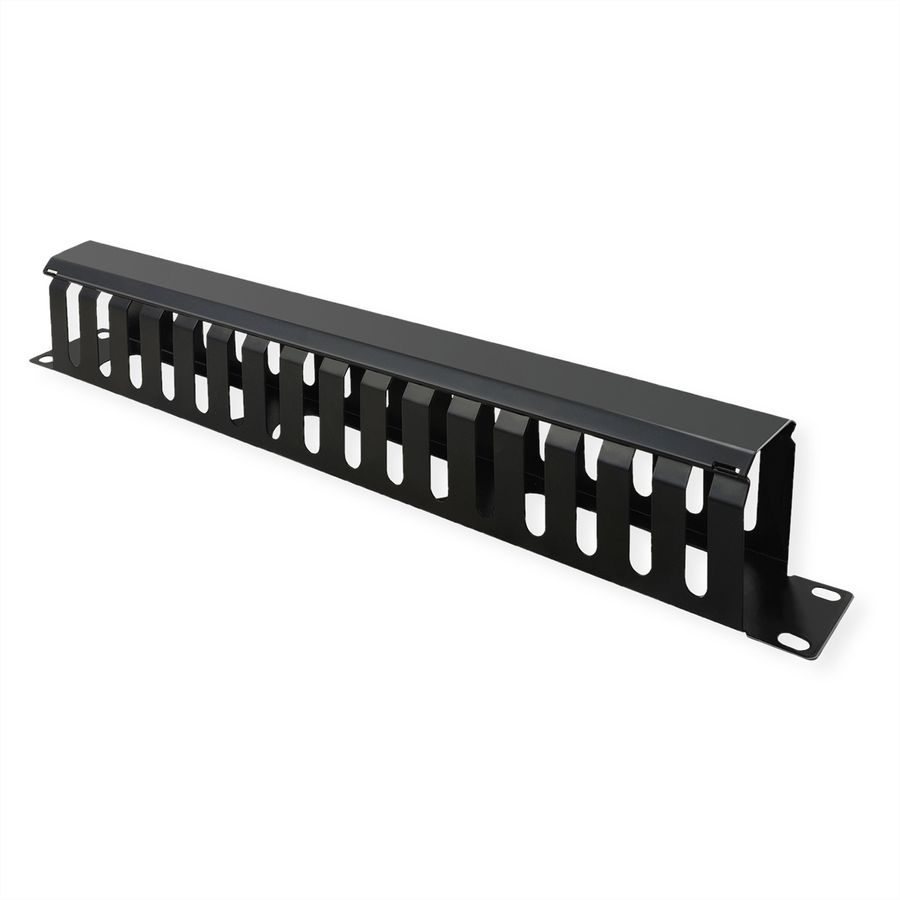 VALUE 19" Front Panel 1U with Patch channel 40 x 80 mm, black