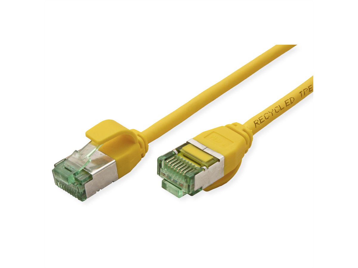 ROLINE RM U/FTP DataCenter Patch Cord Cat.6A (Class EA), slim, yellow, 1 m