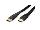 VALUE Flat DisplayPort Cable, v1.4, DP-DP, M/M, black, 5 m