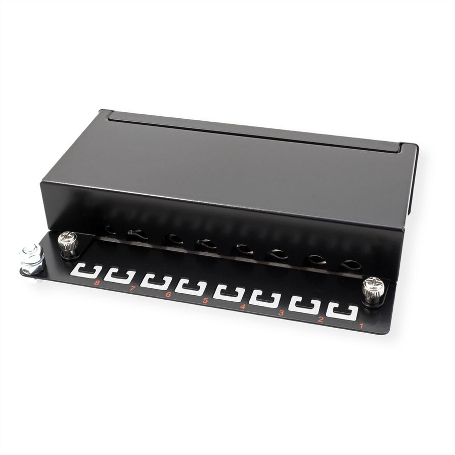 ROLINE Cat.5e (Class D) Wall Mount Patch Panel, 8 Ports, STP, black