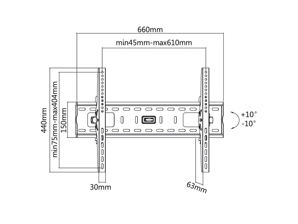 VALUE LCD/Plasma TV Wall Holder, Tiltable