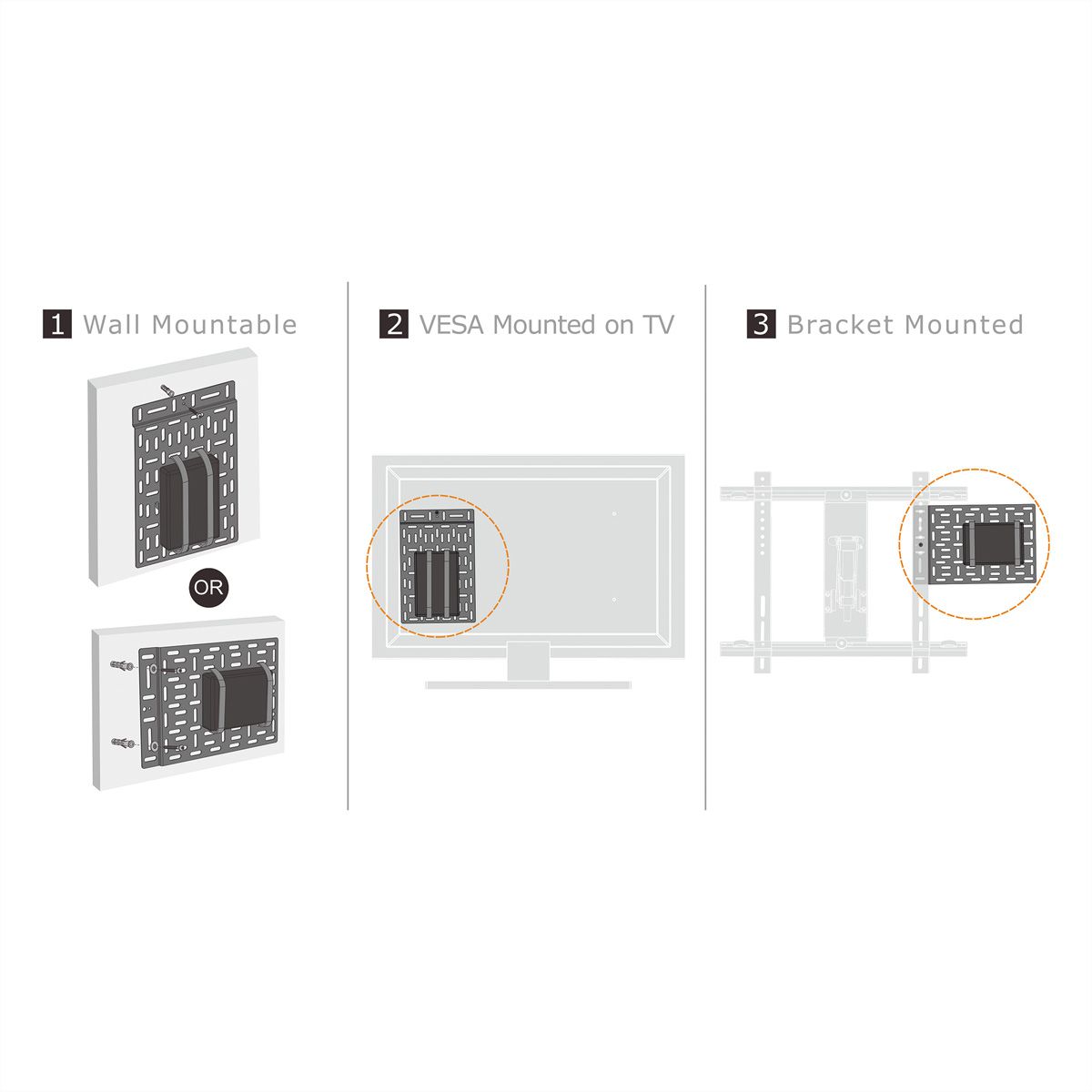 ROLINE Media player holder, large (340 x 224 mm)