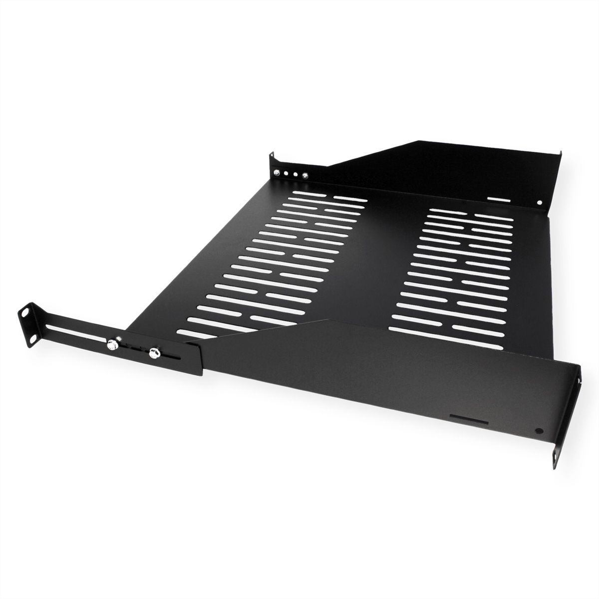 VALUE 19"-Fixed Shelf, 485 x 400mm, 2U, max. 25kg, black