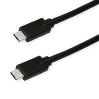 ROLINE GREEN USB 3.2 Gen 2x2 Cable, PD, C-C, M/M, 4K UHD-1, 20Gbit/s, Emark, 100W, black, 0.5 m