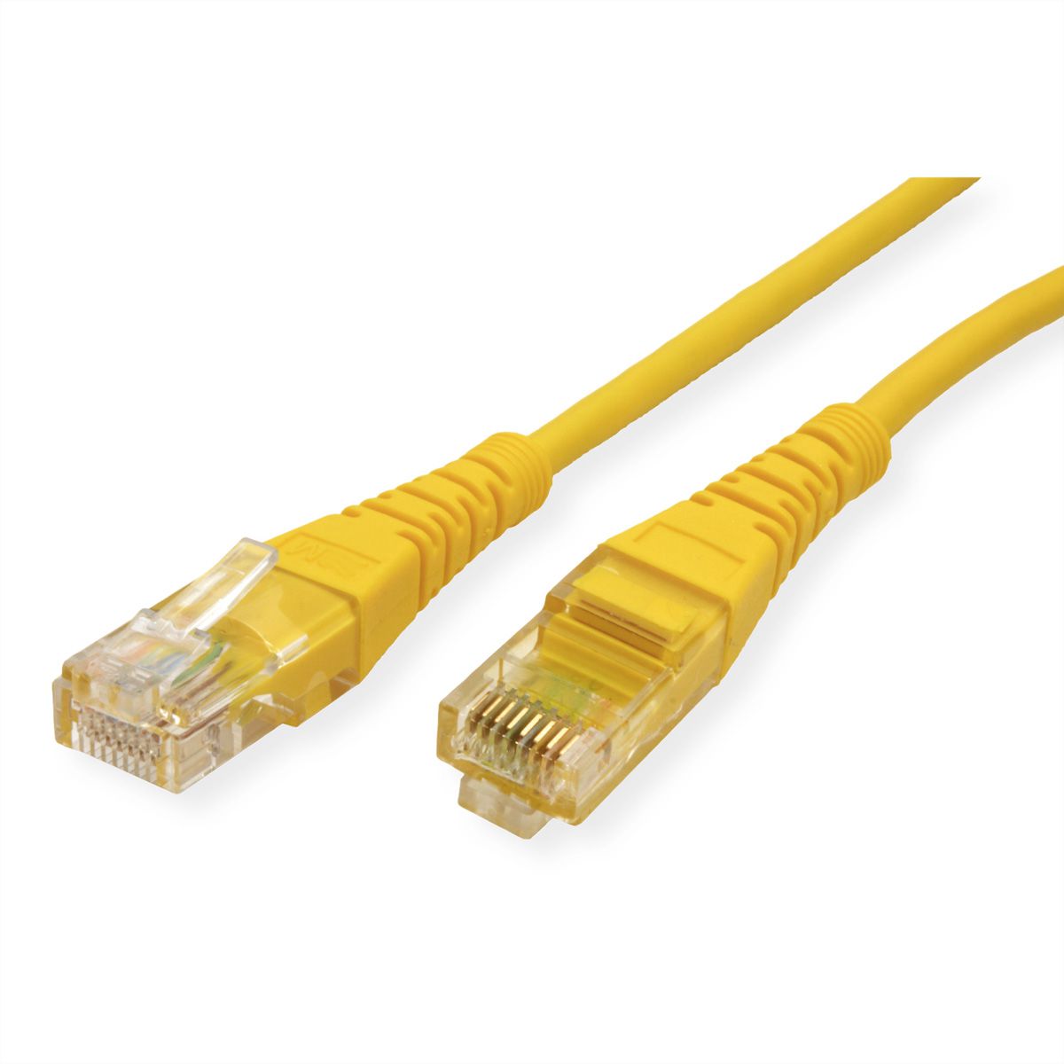 ROLINE UTP Patch Cord Cat.5e (Class D), PoE, yellow, 1 m
