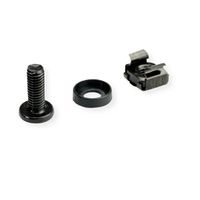ROLINE Mounting material for 19" components, M6, 100 pieces, black