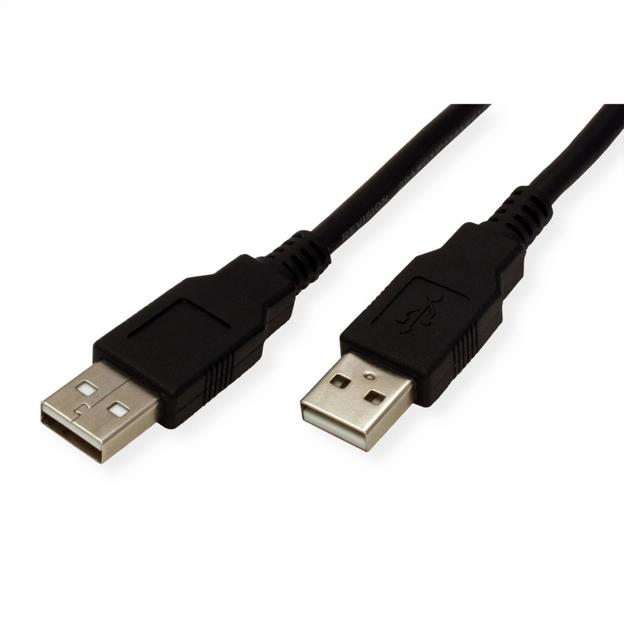 ROLINE USB 2.0 Cable, A - A, M/M, black, 0.8 m