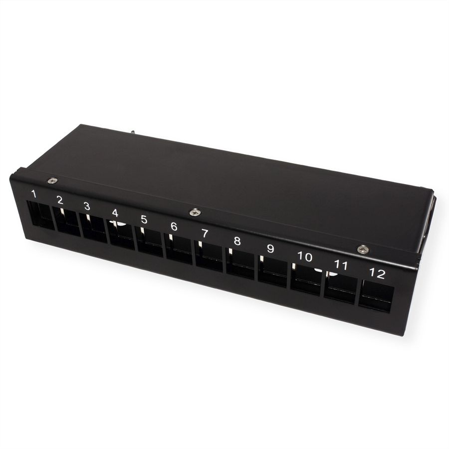 VALUE Keystone Module frame, 12 Ports, black