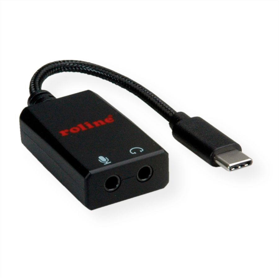 ROLINE Type C - 2x 3.5mm Audio Adapter, M/F, 0.13 m